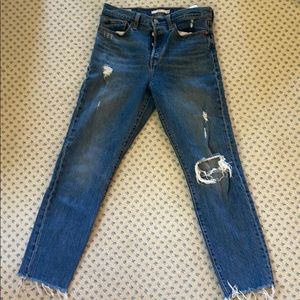Levi wedgie fit ripped jeans